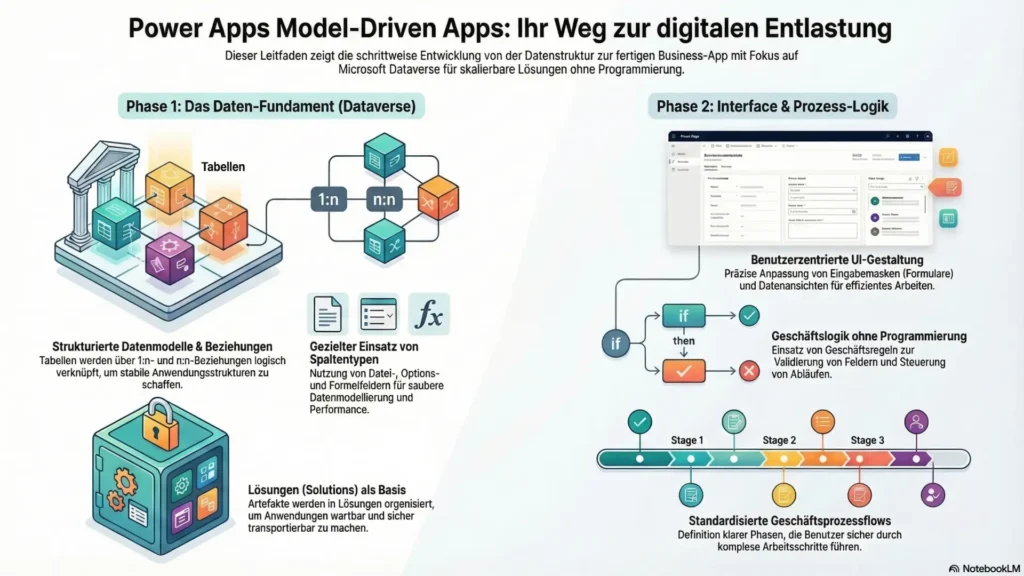 Power Apps Model Driven Apps - Grundlagen und Praxis Der effiziente Weg für Sie, strukturierte Business‑Apps mit Formularen, Ansichten, Regeln und Prozessen zu erstellen