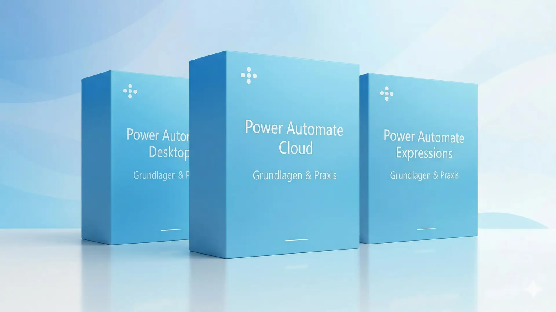 Power Automate – Ihr durchgängiger Lernpfad Drei aufeinander abgestimmte Kurse, die Sie sicher von den Grundlagen bis zur professionellen Lösung begleiten.
